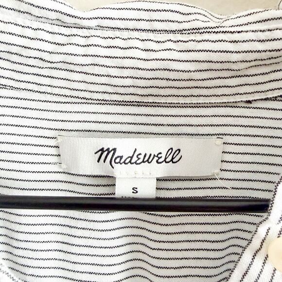 Madewell Central Drapey Stripe Shirt Size S - Picture 6 of 7